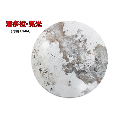 80CM黑色岩板转盘家用餐桌圆形70大白色餐厅圆桌方桌饭台旋转面板