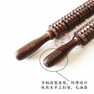 木制瑜伽按摩滚轮棒瘦全身腰颈椎背肩腿部木质经络健身按摩器家用