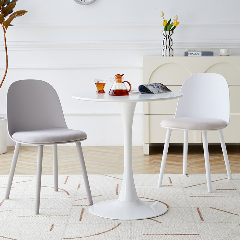 圆桌子简约白色咖啡奶茶店餐桌休闲洽谈桌北欧阳台郁金香小圆桌椅,住宅家具,板木餐桌,淘宝优惠券,粉丝福利购,淘宝优惠卷