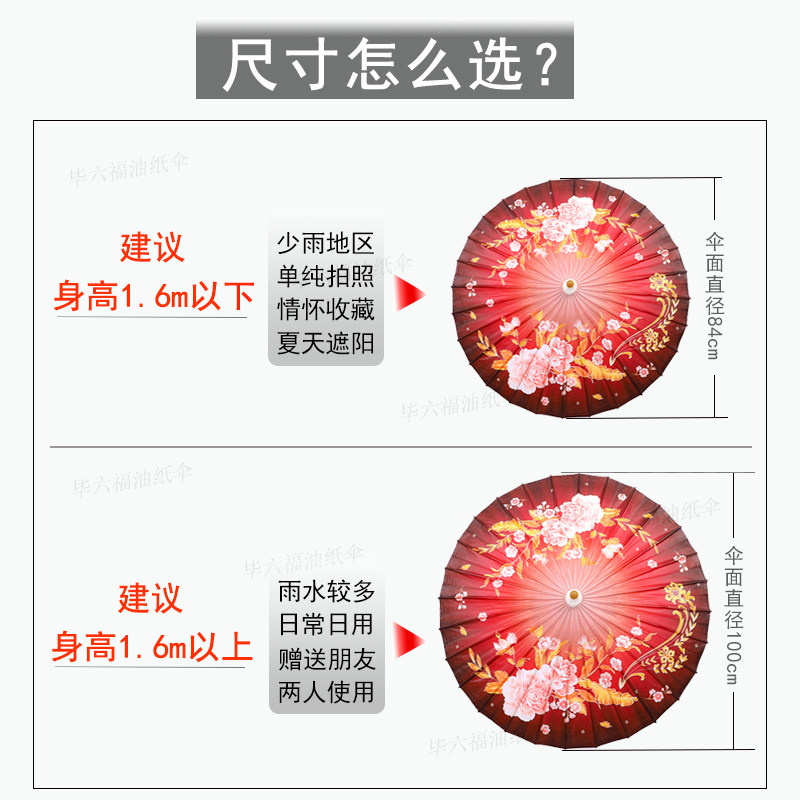 毕六福油纸伞古风道具女防雨防晒国风实用旗袍雨伞汉服伞国色佳人,家居饰品,工艺伞,淘宝优惠券,粉丝福利购,淘宝优惠卷