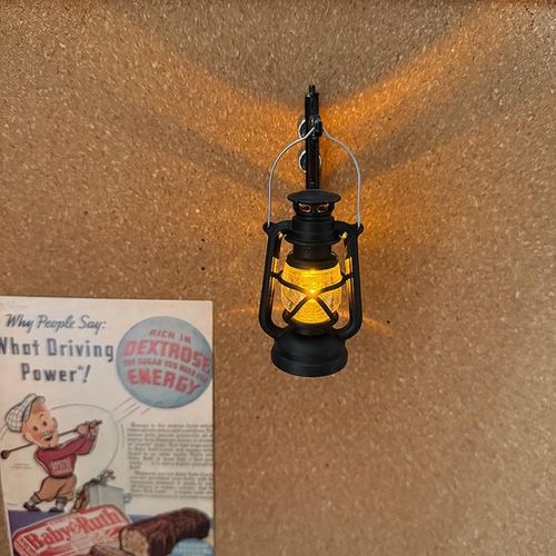 复古发光露营灯图钉创意油灯软木板毛毡板装饰按钉照片墙钉子