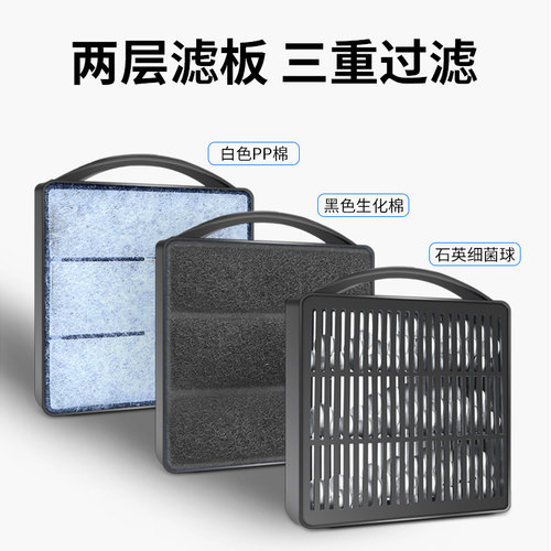 乌龟缸过滤器净化水质免换水低水位养龟神器龟箱用品净水循环浅水