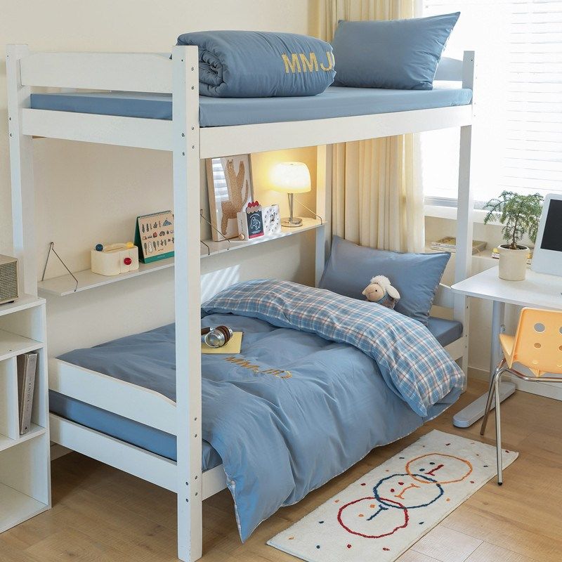 全棉水洗棉学生宿舍三件套 床上用品寝室纯棉床单被套床笠四件套