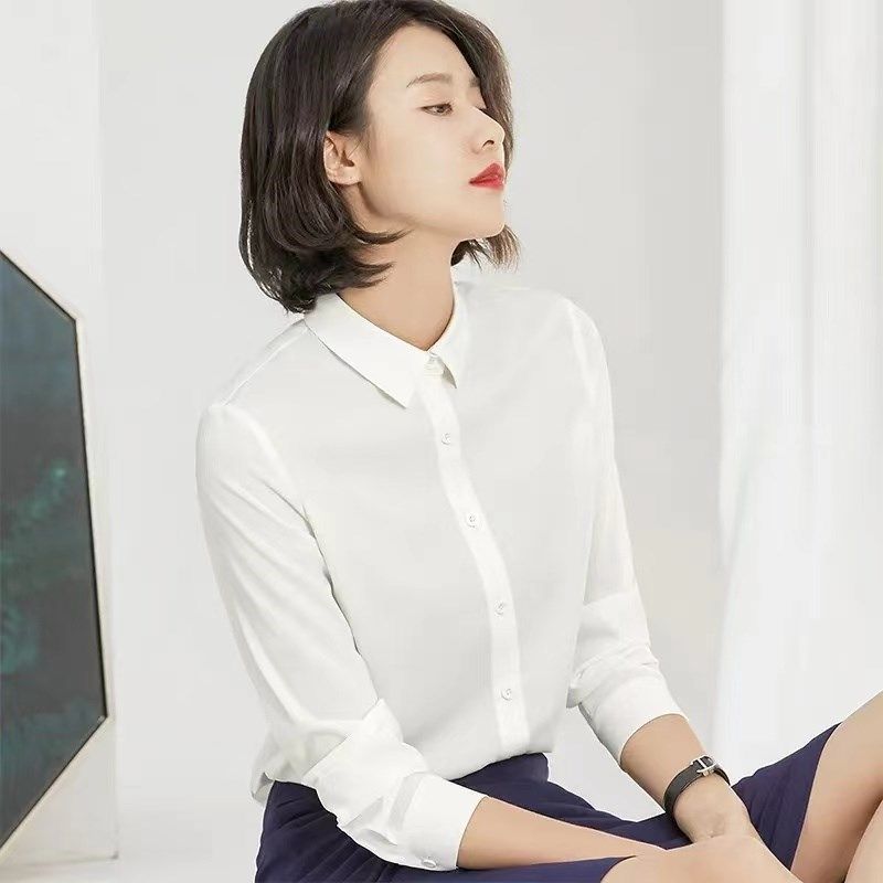 黑色衬衫女长袖宽松内搭上衣气质百搭职业装工正装打底时尚白衬衣,女装/女士精品,衬衫,淘宝优惠券,粉丝福利购,淘宝优惠卷