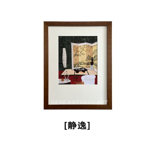 书梦】gege中古风客厅装饰画高级感艺术挂画卧室玄关壁画沙发背景