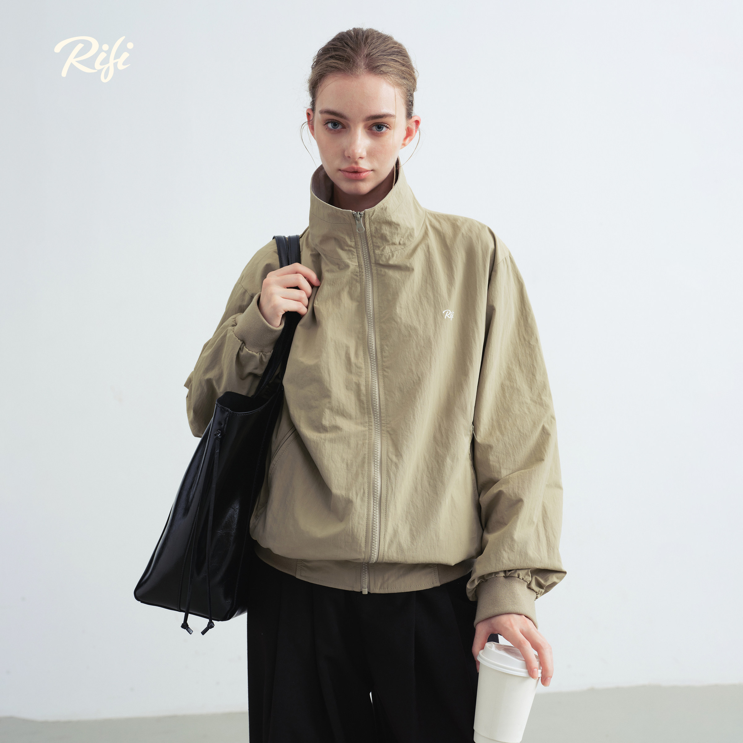 RIFI徽标字母夹克26秋冬保暖图片