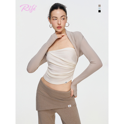 RIFI高弹针织短款罩衫