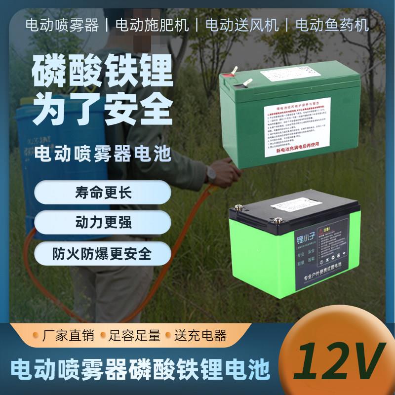 12V电动喷雾器电池磷酸铁锂电池童车施肥机音响LED展示照明灯电源