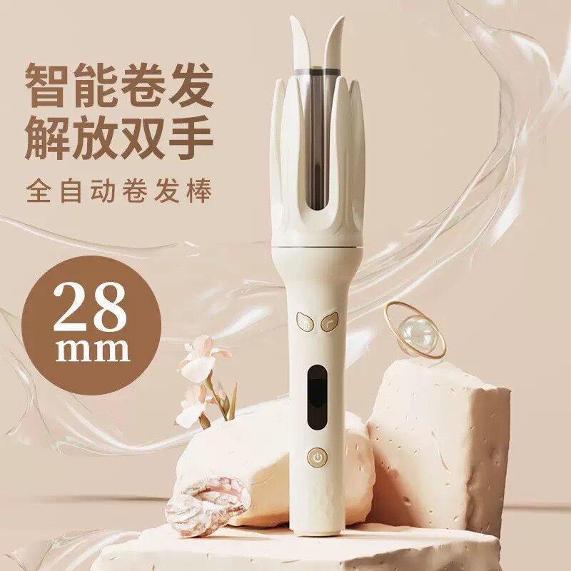 新110V自动卷发棒28MM负离子不伤发懒人电动旋转卷发护发台湾香港