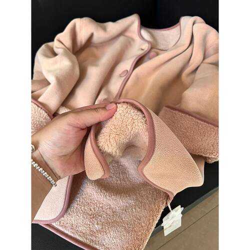 Sin Glee 韩系简约珊瑚绒睡衣女秋冬季加绒加厚大码家居服两件套