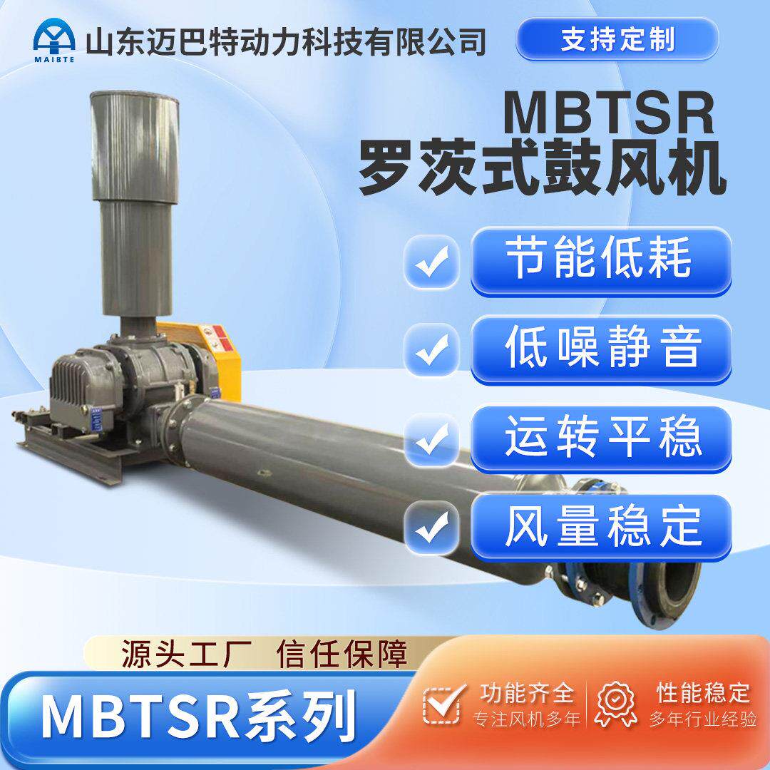 罗茨式鼓风机MBTSR大功率变频污水处理低噪静音节能工业鼓风机