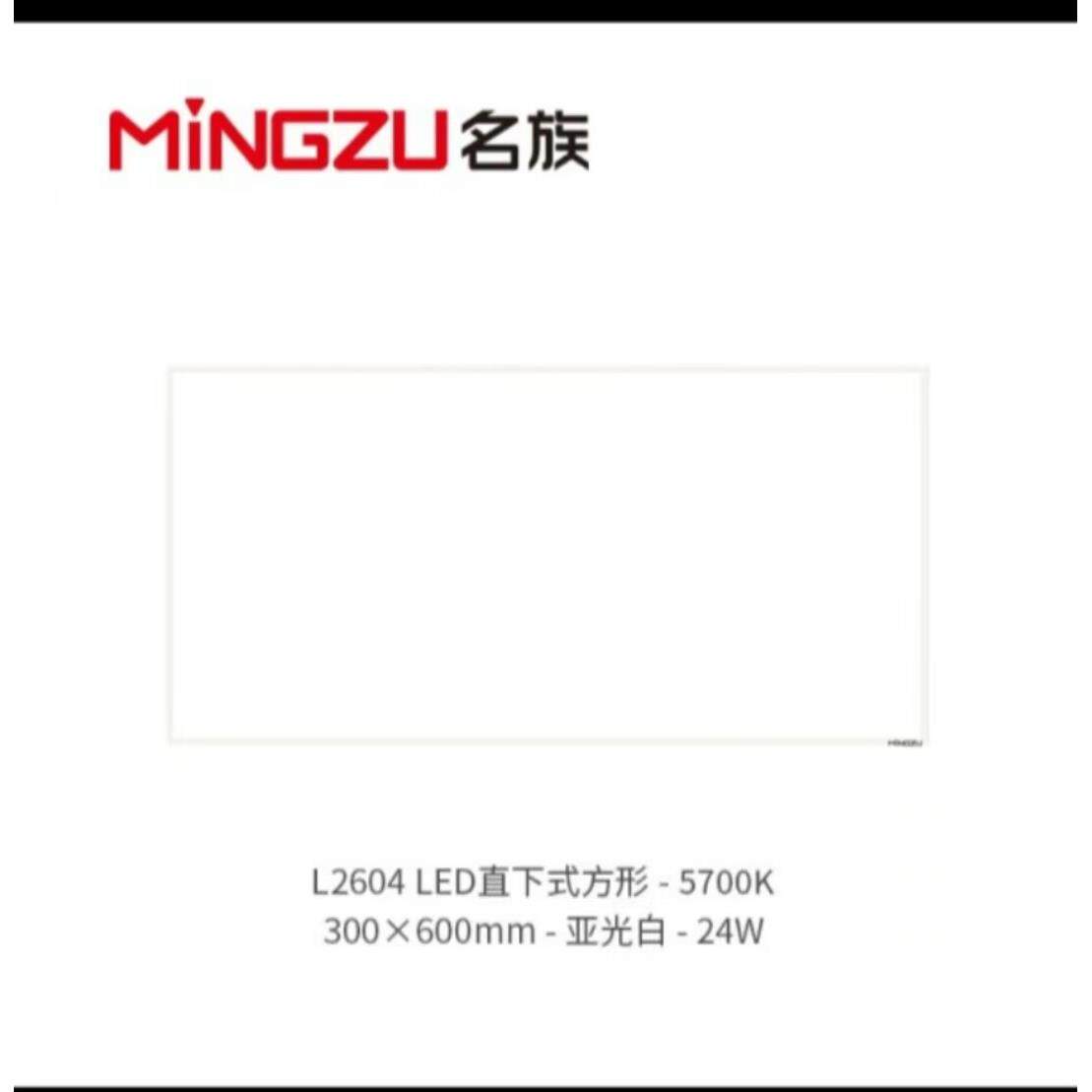 名族L2604-300*600嵌入式超薄铝扣板灯
