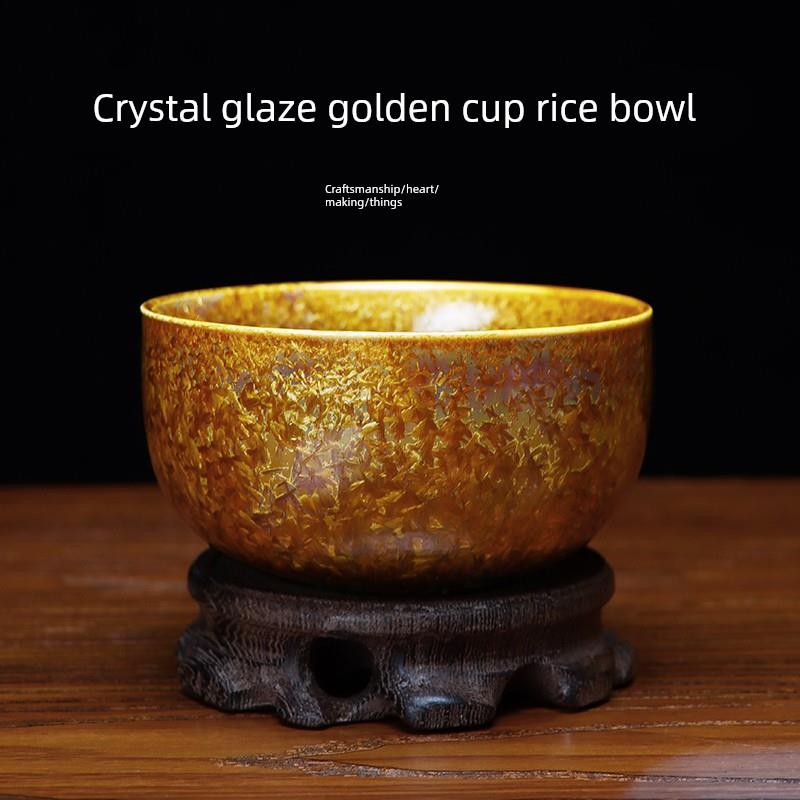 【金饭碗】钧窑变釉300cc大容量纯手工陶瓷碗个人专用餐具米饭碗