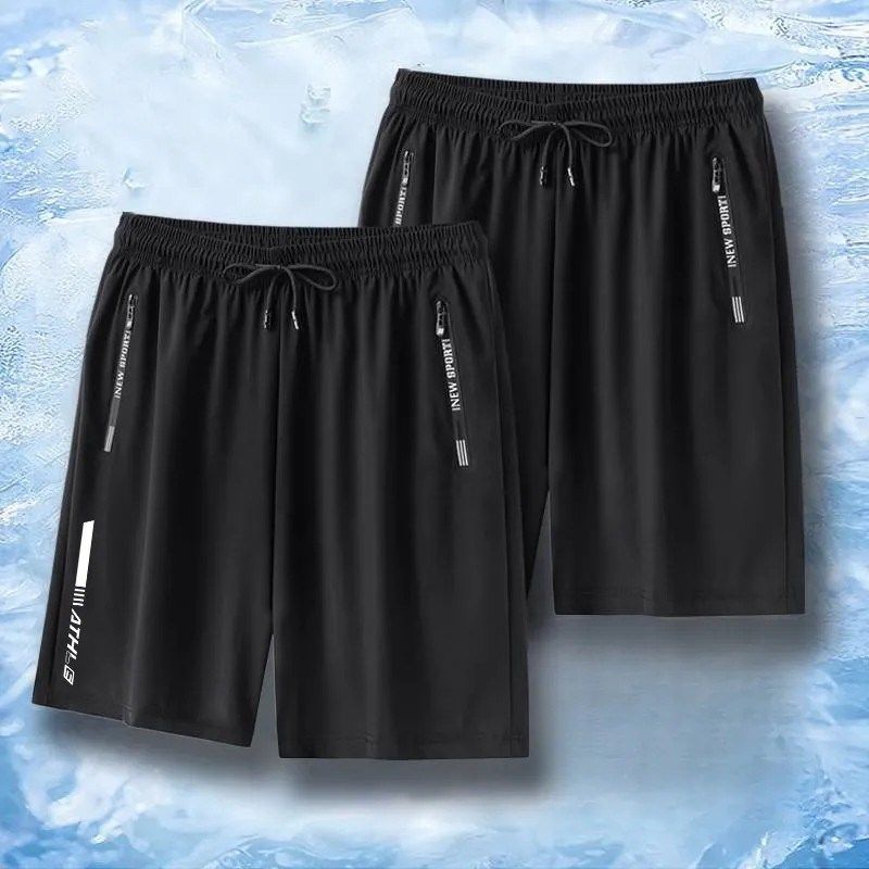 夏季冰丝短裤速干透气五分裤男休闲运动加肥加大胖子沙滩裤百搭,男装,短裤,淘宝优惠券,粉丝福利购,淘宝优惠卷