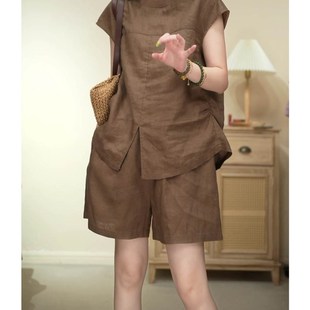 加码设计感修身宽松上衣短裤两件套2025夏季新设计感优雅的设计西