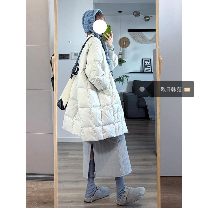 大码慵懒风圆领羽绒棉服女202棉衣/棉服