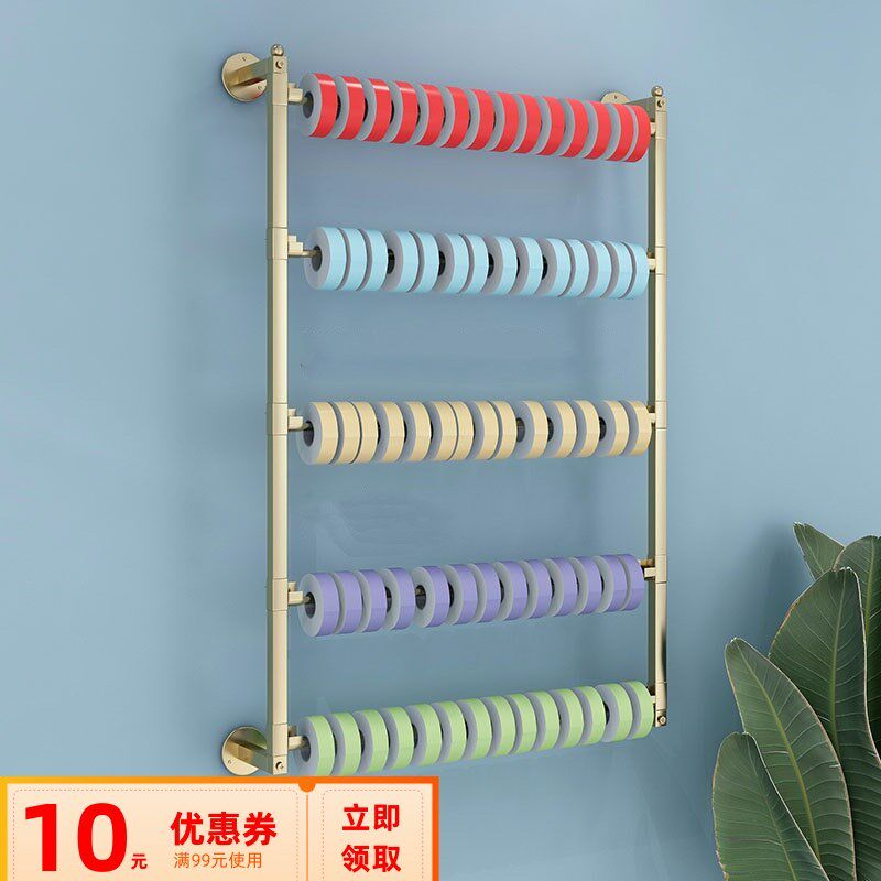 丝带架花店用品专用收纳架挂墙花束缎带绸带展示架铁艺上墙置物架图片