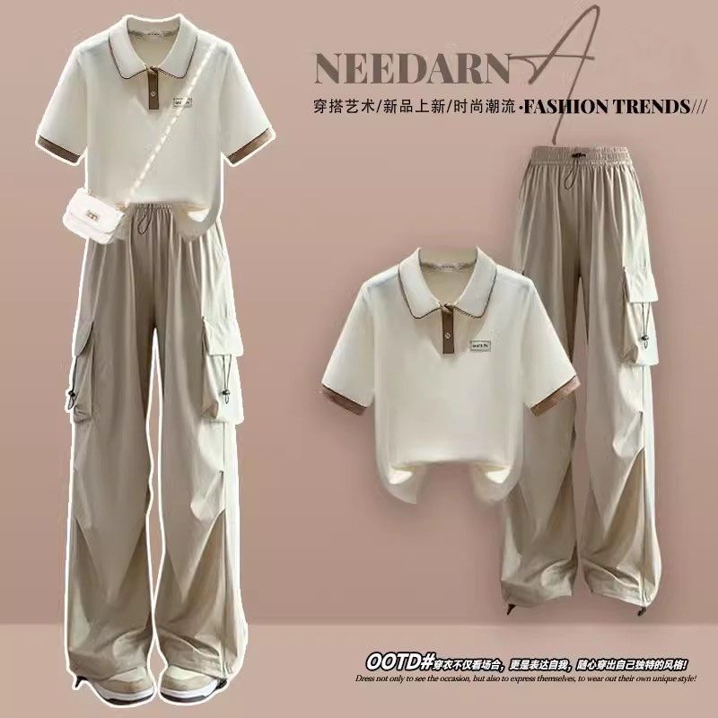 夏装纯棉上衣高中初中学生女生一套衣服短袖T恤工装裤子两件套装1,女装/女士精品,时尚套装,淘宝优惠券,粉丝福利购,淘宝优惠卷