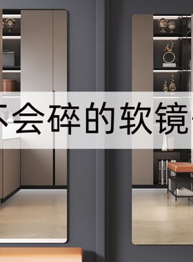 衣帽间衣柜软镜子内装隐形贴片全身穿衣镜衣橱里面的玻璃墙镜内置