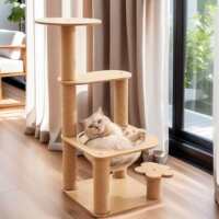 Multi-layer cat climbing frame, household cat bed, cat tree integrated, cat scratch column, small household, no space capsule, cat pet toy thumbnail 5
