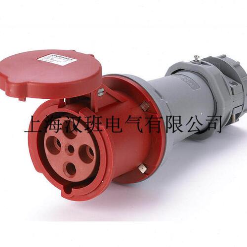 63A 4芯工业防水插座6421电源连接器3P+E三相五线公母插座耦合器
