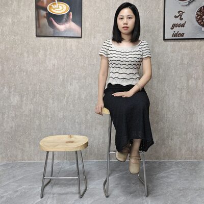 不锈钢实木凳子吧台椅高脚凳轻奢铁艺高级感家用店铺用商用独凳