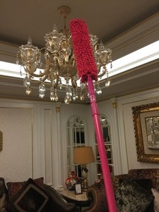 弹子长柄擦除尘鸡毛掸子伸缩式家务卫生担子刷车打扫米房顶汽