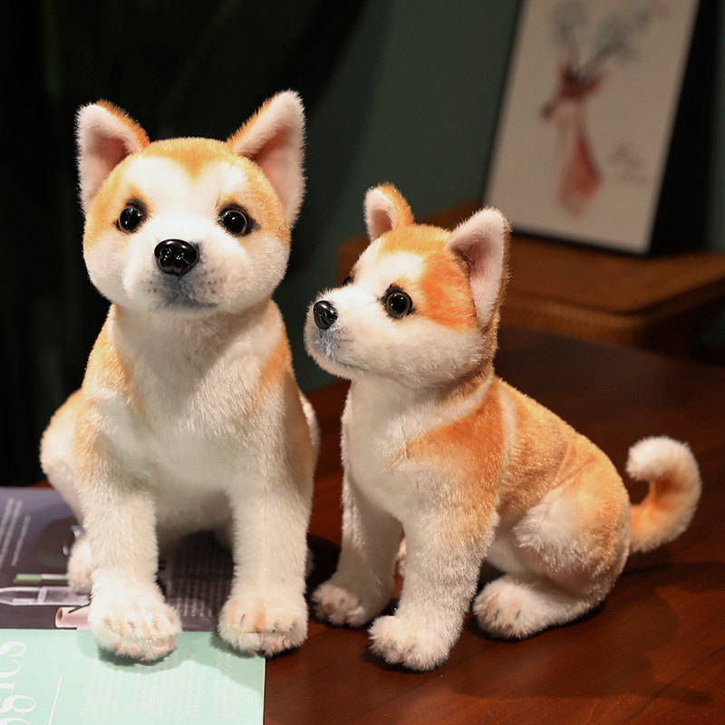 仿真秋田犬公仔毛绒狗狗布娃娃儿童宠物柴犬安抚陪睡抱枕玩偶