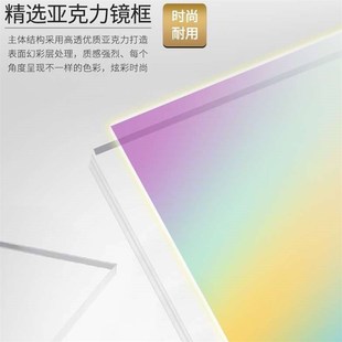 幻彩带灯发廊专用影楼理发店镜台美发店镜台单落地镜