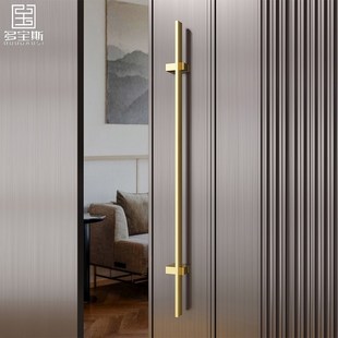 极实木门把手玻璃门拉手金色会所店铺推拉大门拉手对装