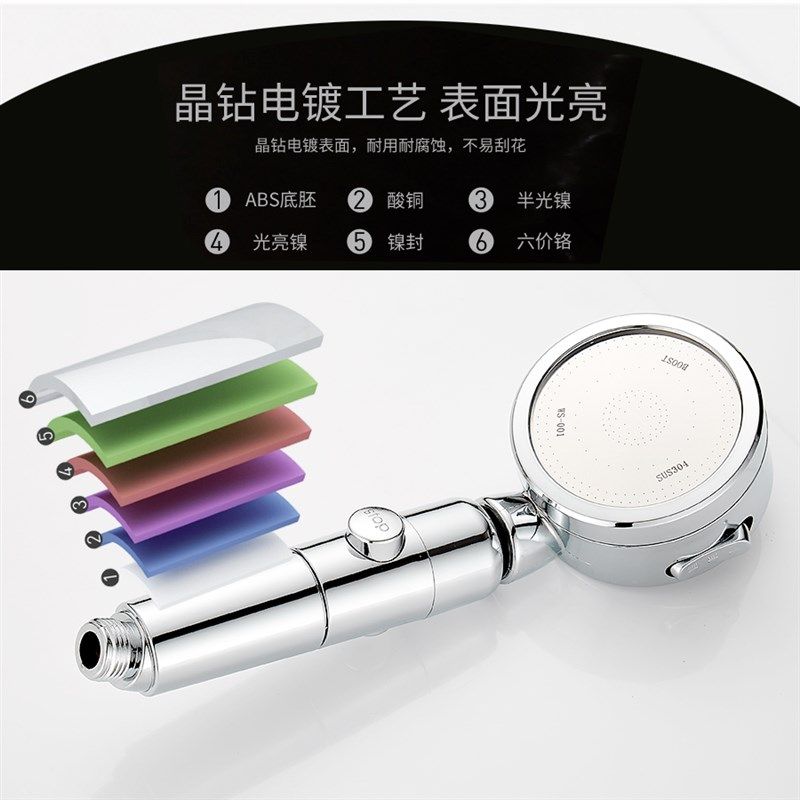 德国增压一键止水家用超强高压加压大出水莲蓬头单头,家庭/个人清洁工具,花洒/淋蓬头,淘宝优惠券,粉丝福利购,淘宝优惠卷