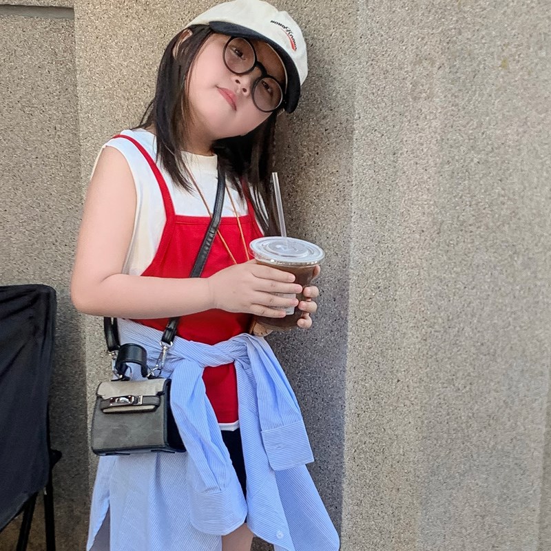 凯莉包女童时尚精致配饰公主小女孩手拎包洋气拼接配饰儿童单肩包