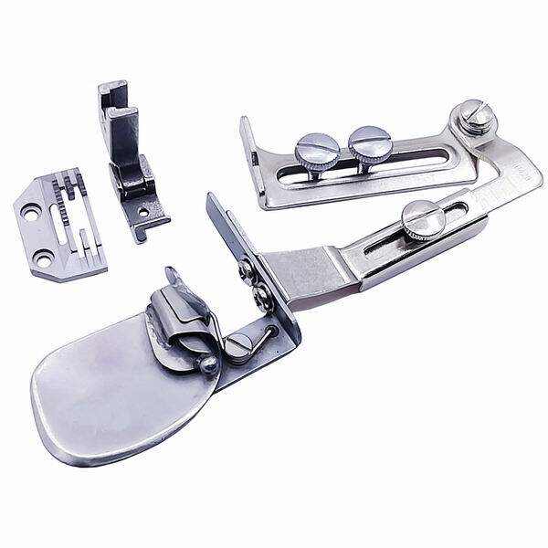 工业平车电动缝纫机卷边器中厚料拉筒直缝下摆过接头滚边压脚