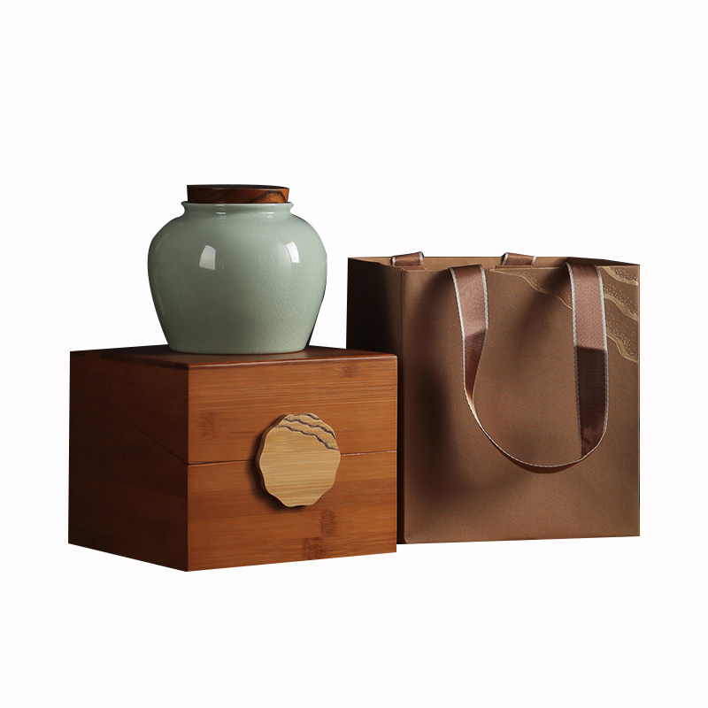 如懿高档茶叶罐西湖龙井碧螺春半斤装陶瓷罐包装空礼盒雕刻定制,包装,陶瓷罐,淘宝优惠券,粉丝福利购,淘宝优惠卷