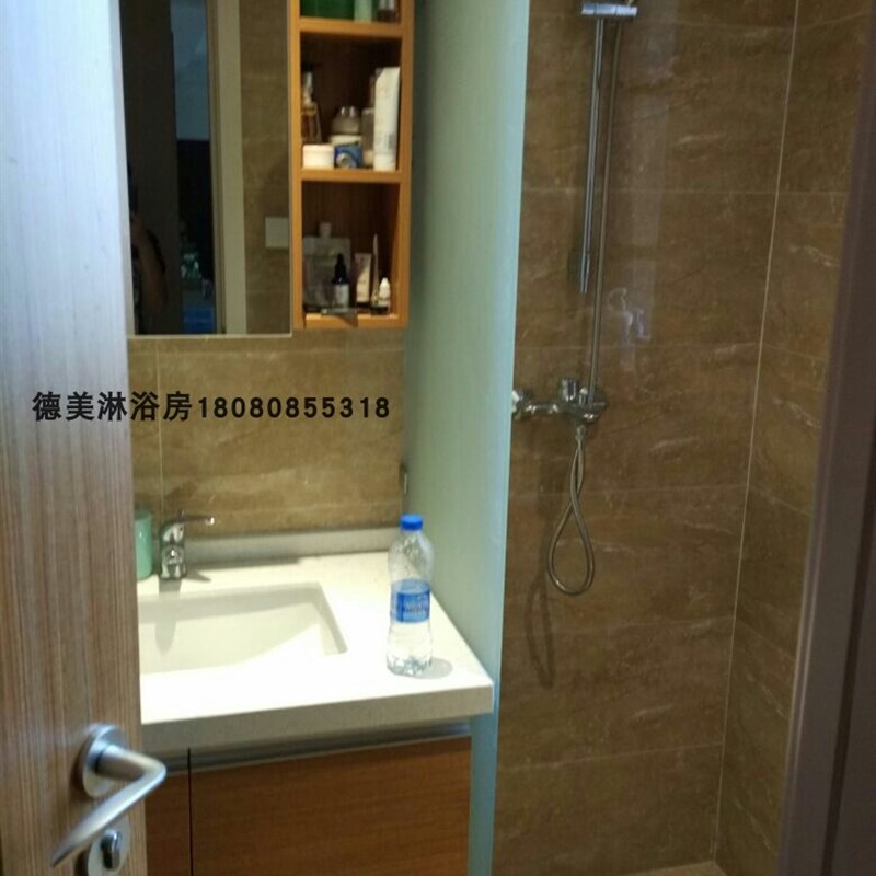 成都淋浴隔断钢化玻璃浴室隔断卫生间淋浴房玻璃隔断