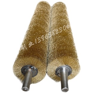 钢丝辊刷工业用毛刷辊丝镀铜丝刷辊滚筒刷辊除锈缠绕式定制