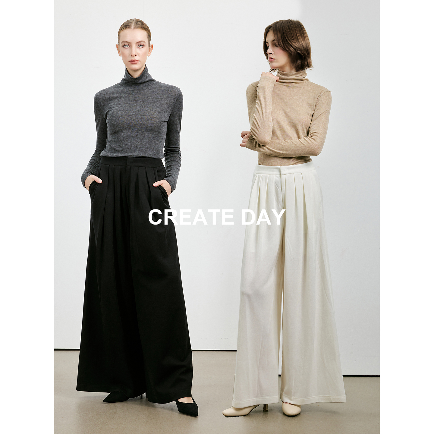 CREATEDAY莱塞尔阔腿休闲裤