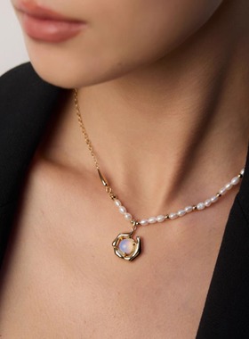 纯银蛋白石项链