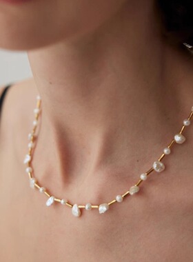 竹韵疏影 天然巴洛克珍珠项链