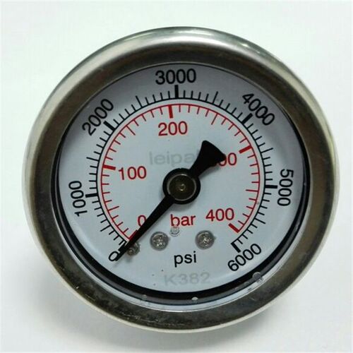 轴向耐震压力表 直径40mm 压力 400bar 6000psi 螺纹 m141.5