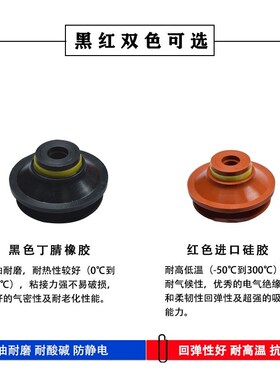 piab派亚博真空吸盘工业 VB20 30 40 50机械手配件两层硅橡胶吸嘴