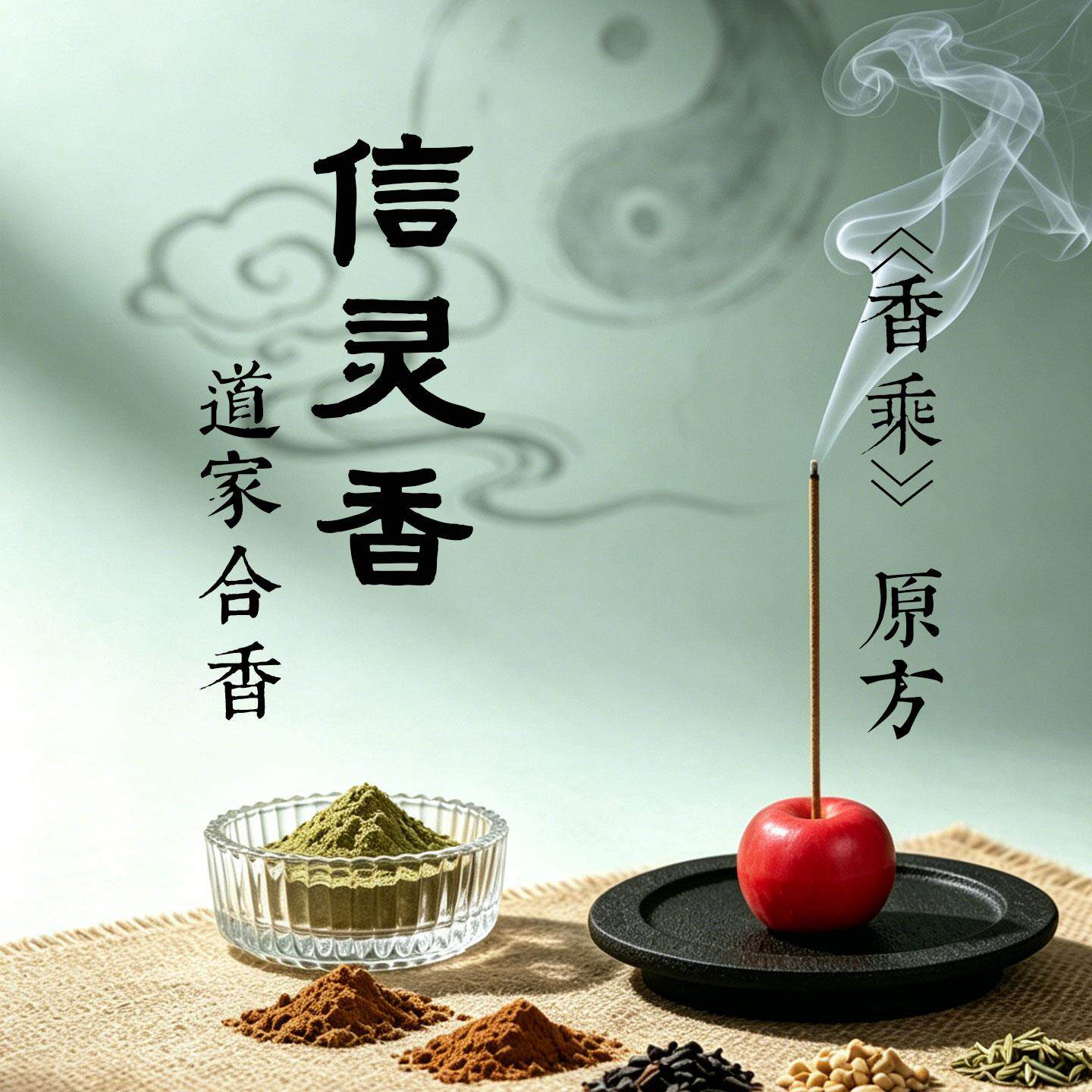 道家信灵香 三神香 天然线香盘香 安神静心 中式香家用冥想可供神