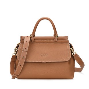 牛皮邮差包2023新款秋冬软皮包B女斜挎真皮大容量手提包单肩通勤