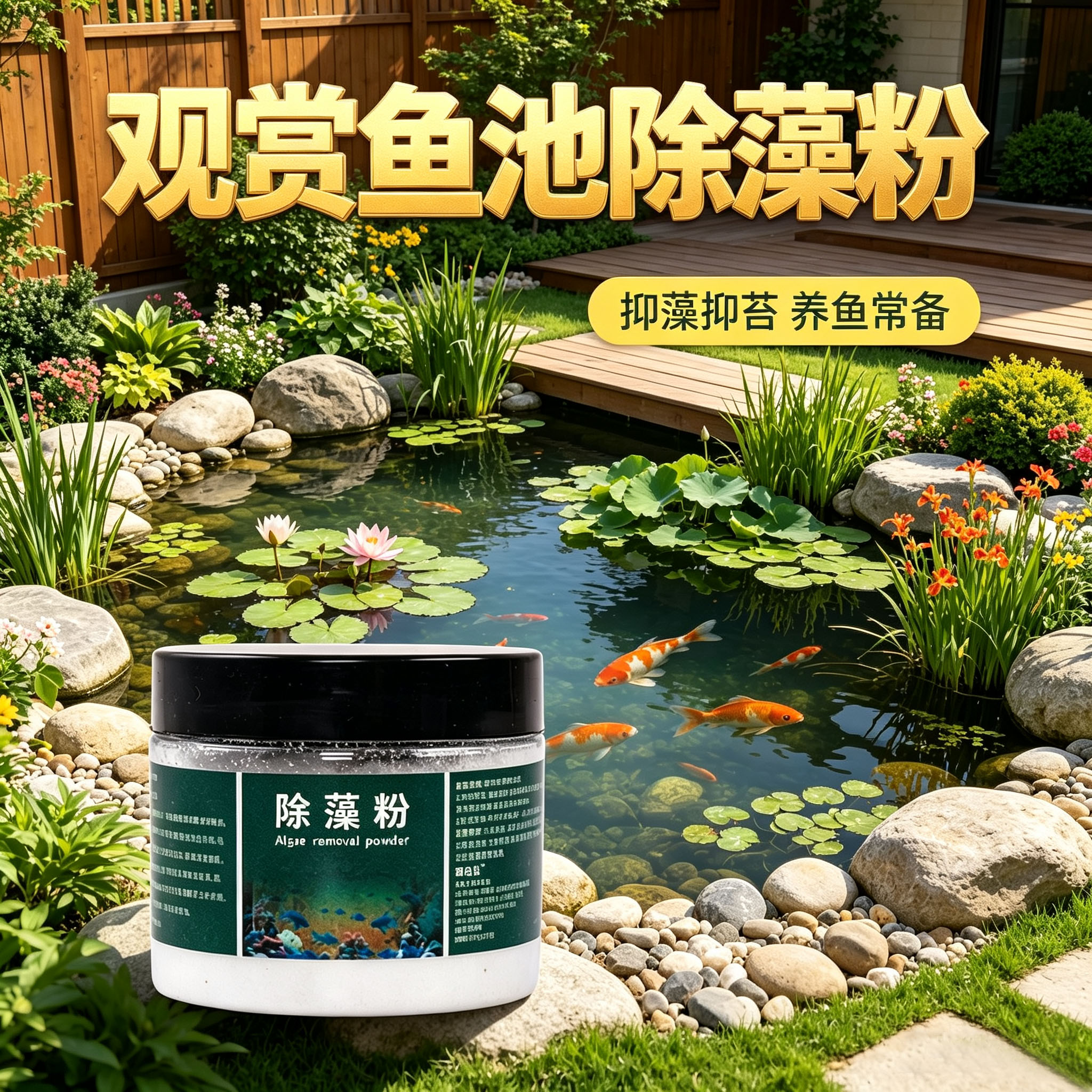 除藻粉鱼缸除藻剂锦鲤鱼池