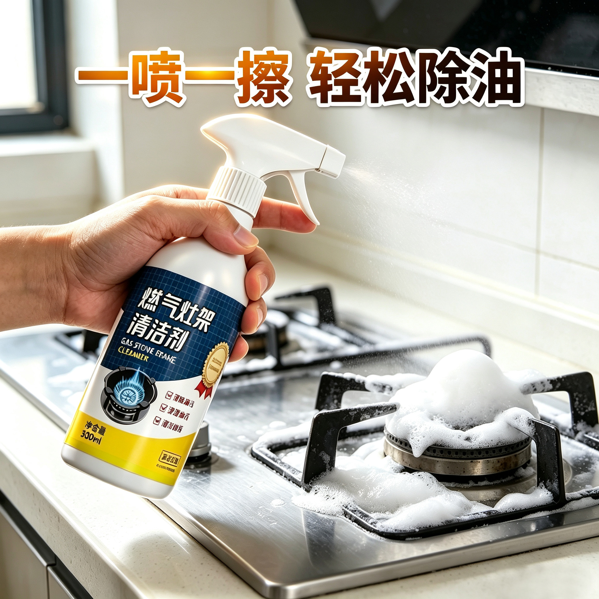 厨房灶台架托清洗剂燃气灶架