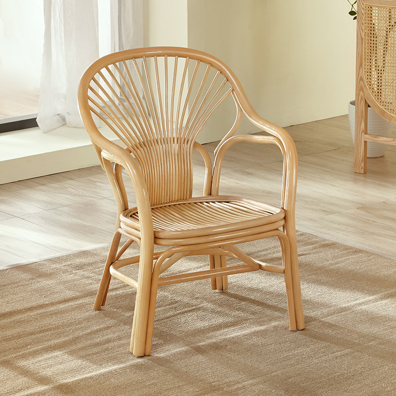 藤椅家用三件套休闲老人椅天然真藤编织茶桌椅组合单人阳台小椅子,住宅家具,阳台椅,淘宝优惠券,粉丝福利购,淘宝优惠卷