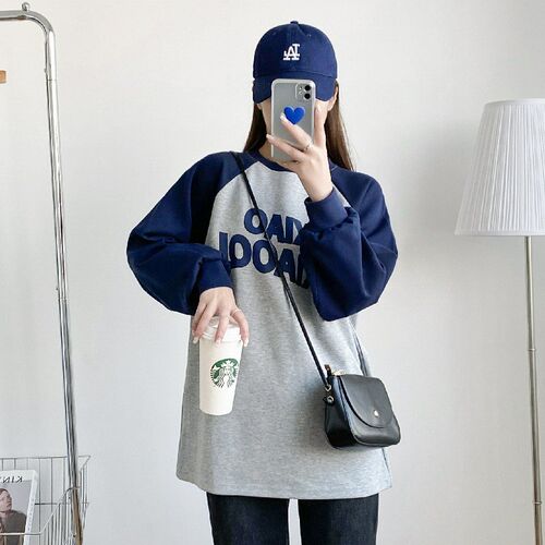 哺乳上衣服外出辣妈喂奶可外穿春装春秋款春季潮妈卫衣期大码孕妇