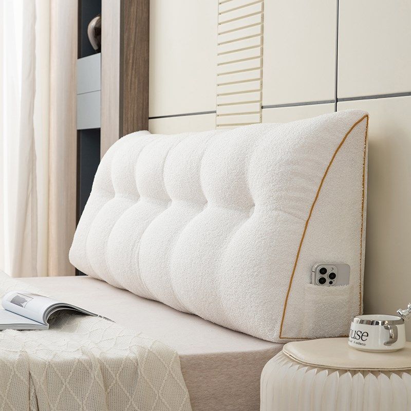 泰迪绒 床头软包靠背大靠垫无床上靠枕榻榻米飘窗玩手机2025新款,居家布艺,床头靠垫,淘宝优惠券,粉丝福利购,淘宝优惠卷