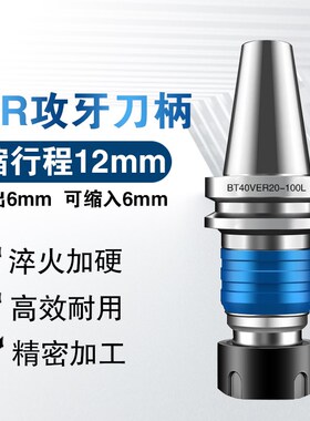 高精密攻牙丝攻丝锥刀柄VER ETP伸缩攻牙BT30bt4050TER螺纹铣刀柄