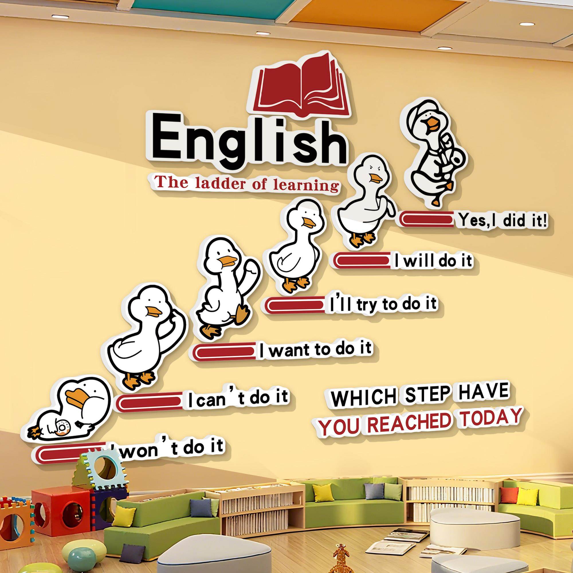 英语培训班墙面装饰教室布置环创辅导托管机构形象自习室文化墙贴,3C数码配件,USB多功能数码宝,淘宝优惠券,粉丝福利购,淘宝优惠卷